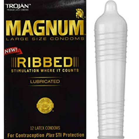 trojan magnum ribbed|trojan magnum condom size chart.